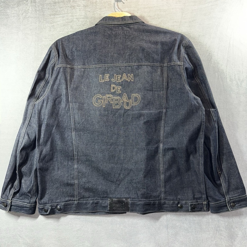 Vtg 90's Marithe Francois Girbaud Denim SPELL OUT Jean Jacket Mens 3XL XXXL
